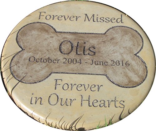 Personalized Pet Memorial Step Stone 11' Diameter Forever Missed Forever in Our Hearts