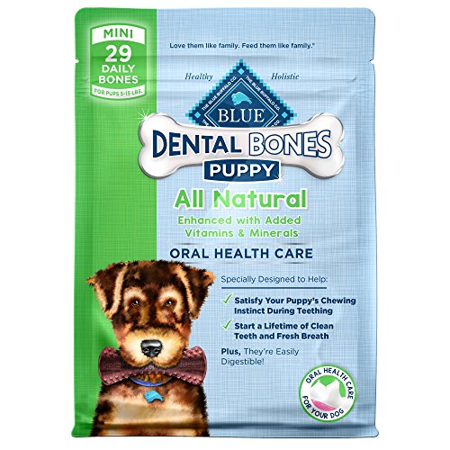 Blue Buffalo Blue Bones Puppy Mini Dental Chew Dog Treat 12-Oz Discontinued