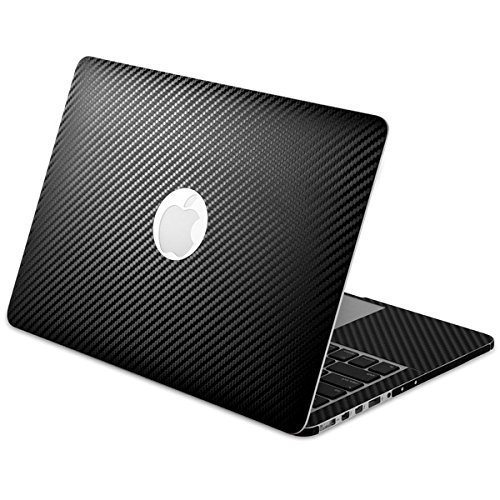 BodyGuardz - Carbon Fiber Armor, Protective Skin for Apple MacBook Pro 15-Inch (2012-2013, Black)