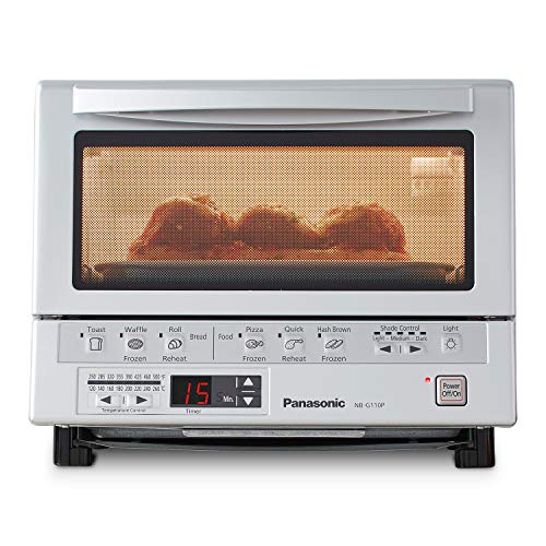 Panasonic FlashXpress Toaster Oven with Double Infrared Heating, 6 Auto Cook Options and Precise...