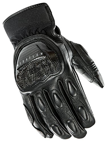 Joe Rocket Speedway Men's Motorcycle Riding Gloves (Black/Black, X-Large)