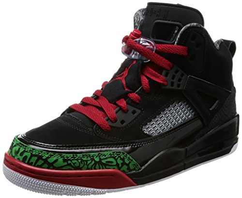 Nike Mens Air Jordan Spizike Basketball Shoes (10.5, Black/Classic Green-White-Varsity Red)