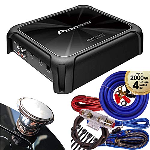 Pioneer GM-D8701 1600 Watts Class D Mono Amplifier with Wired Bass Boost Remote + Wire Kit