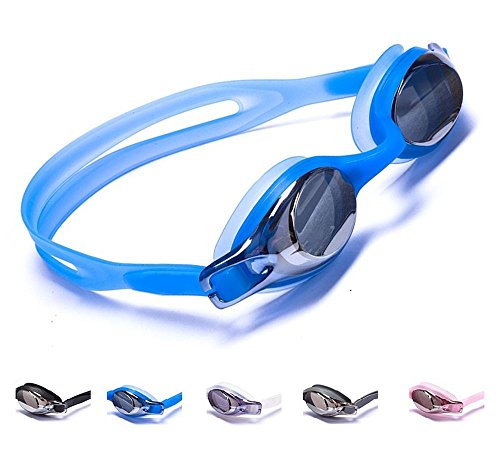 Aguaphile Junior Swimming Goggles for Kids and Early Teens, Soft and Comfortable, Mirrored Anti-Fog...