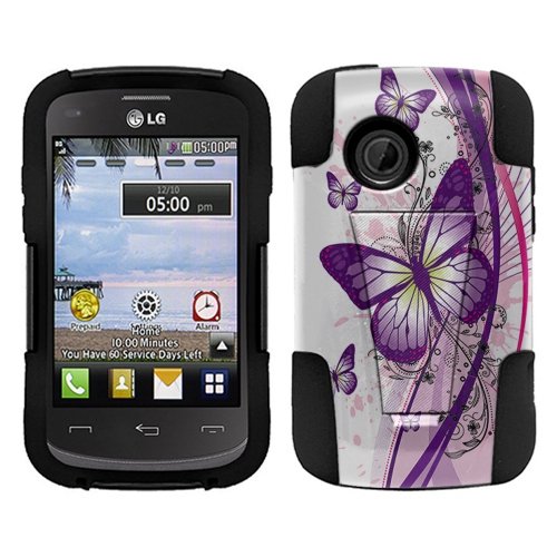 LG 306G 305C Aspire LN280 Case, Fincibo (TM) Hybrid Dual Layer Protector Cover Gel Silicone With Y...