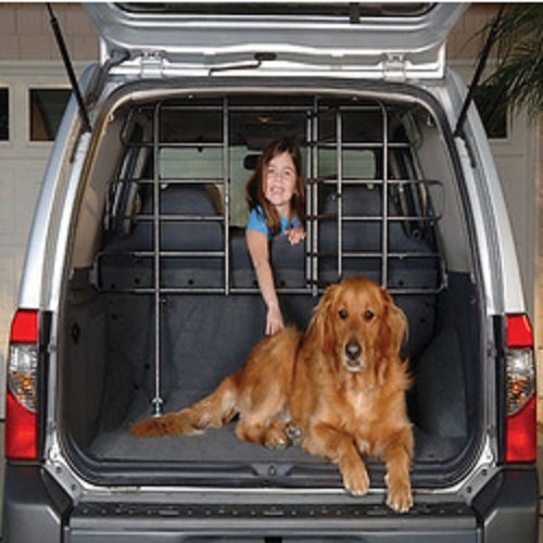Hammertone Gray Steel Adjustable Vehicle Pet Barrier with Door Car Pet Barrier with Door, Vehicle...