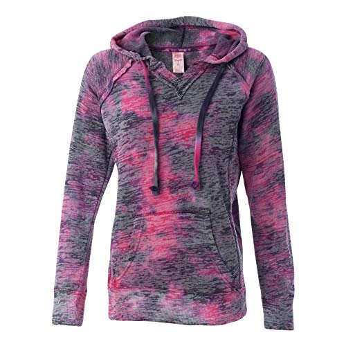 Weatherproof womens Courtney Burnout Hooded Pullover Blend Fleece (W1162)