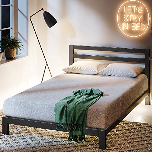 ZINUS Arnav Metal Platform Bed Frame with Headboard, Wood Slat Support, No Box Spring Needed, Easy...