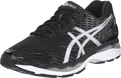 ASICS Men's Gel Nimbus 18 Running Shoe, Black/Silver/Carbon, 6.5 M US