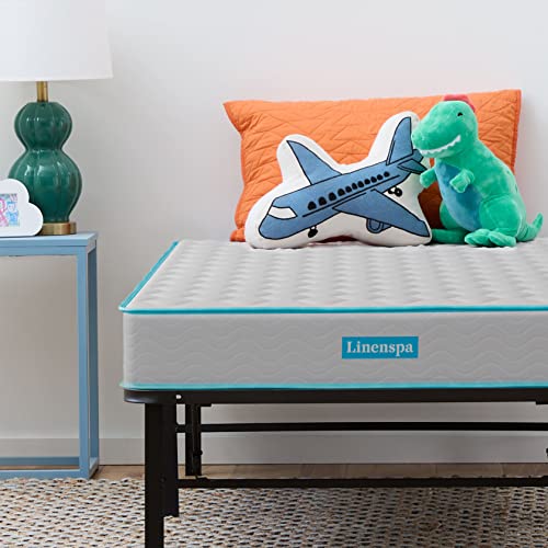 Linenspa 6 Inch Mattress - Firm Feel - Bonnell Spring with Foam Layer - Mattress in a Box - Youth or...