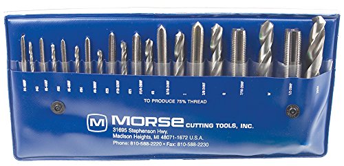 Morse Cutting Tools 37104 Tap and Drill Set, NF Series, High Speed Steel, 104 Number