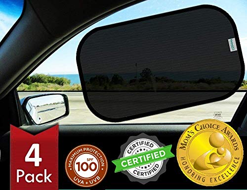 kinder Fluff Car Window Shade (4Pack)-The Only Certified Car Window Sun Shade for Baby Proven to...