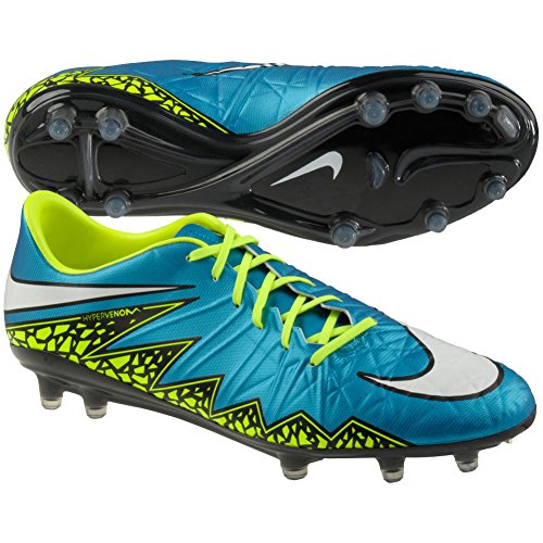 Nike Women's Hypervenom Phatal II FG Soccer Cleat (6.5, Blue Lagoon/White-Volt-Black)