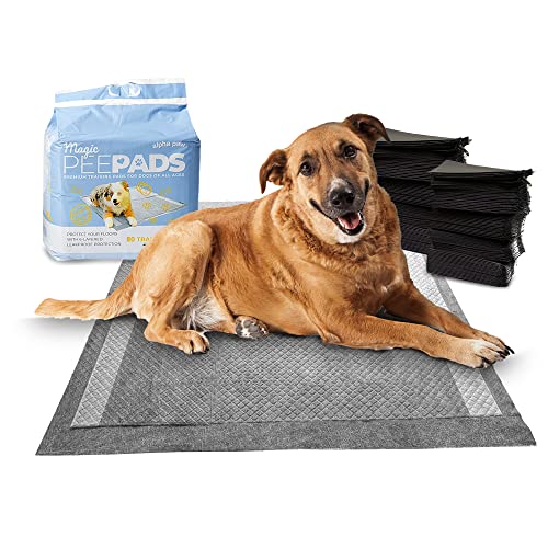 Alpha Paw - Odor Eliminating Pee Pads for Dogs, Extra Thick Disposable Leak-Proof Dog Pads,...