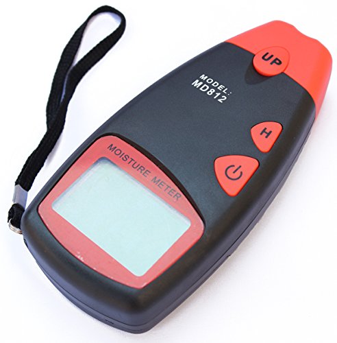 LotFancy MD-812 Digital Moisture Meter for Wood Sheetrock Flooring Firewood and More, 2-Pin Type,...