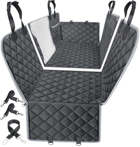 URPOWER 6-in-1 Dog Car Seat Cover for Back Seat, Waterproof Dog Car Hammock with Mesh Window & Side...