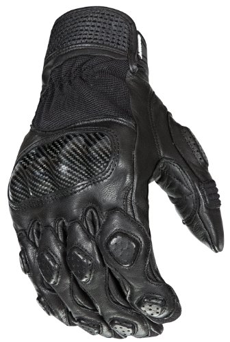 Joe Rocket Speedway Men's Motorcycle Riding Gloves (Black/Black, X-Large)