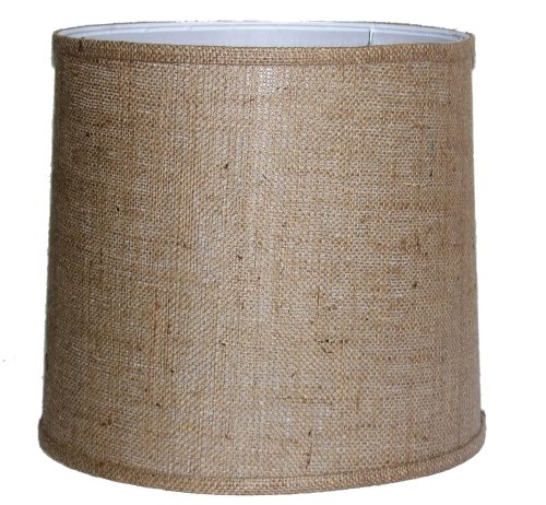 A Ray Of Light 121312BUR 12-Inch by 13-Inch by 12-Inch Brown Burlap Drum Shade