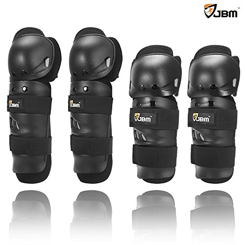 JBM Powersports Knee and Elbow Shin Guards Gear for Motorcycle, Motobike, Dirtbike, Motocross,...