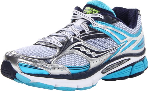 Saucony Women's Stabil CS3 Running Shoe,White/Blue/Navy,9 M US