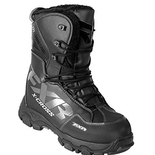 FXR X-CROSS Lace-up Snowmobile Boots Black OPS-Mens 10/EU43/Womens 12