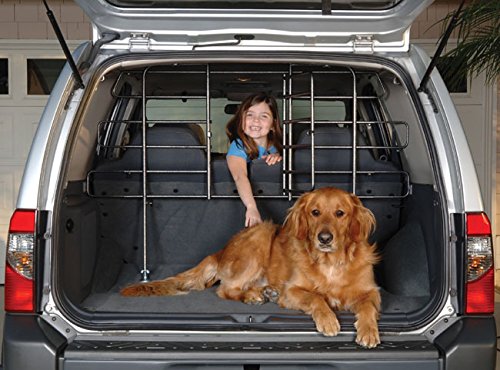 Hammertone Gray Steel Adjustable Vehicle Pet Barrier with Door Car Pet Barrier with Door, Vehicle...