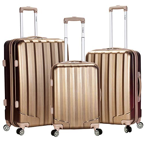 Rockland Melbourne Hardside Expandable Spinner Wheel Luggage, Bronze, 3 Piece (20'/24'/28')