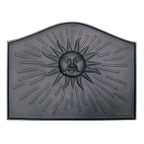 Minuteman International Sun Cast Iron Fireback, Black