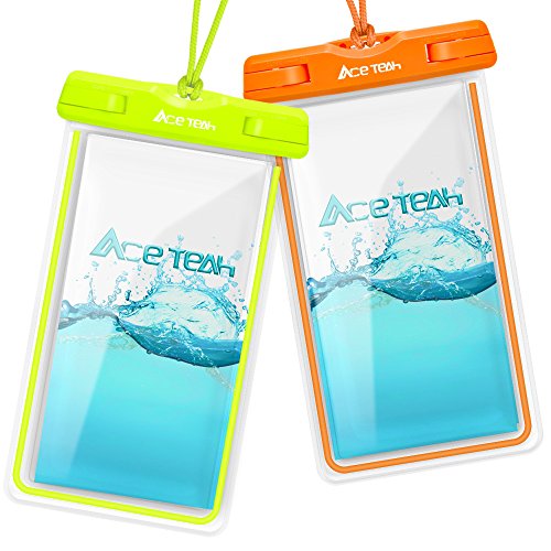 Clear Universal Waterproof Case, Ace Teah Dry Bag, Pouch, Transparent Snowproof Dirtproof Protective...