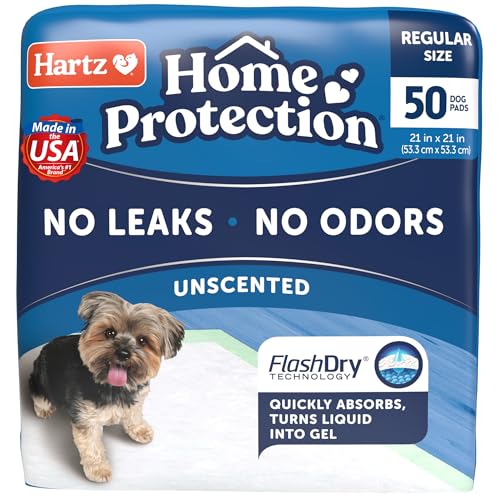 Hartz Home Protection Unscented Odor Eliminating Gel Dog Pads - 50 Count
