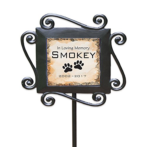 GiftsForYouNow Personalized Pet Memorial Garden Stake, in Loving Memory, 28” by 8.5”, Pet Grave...