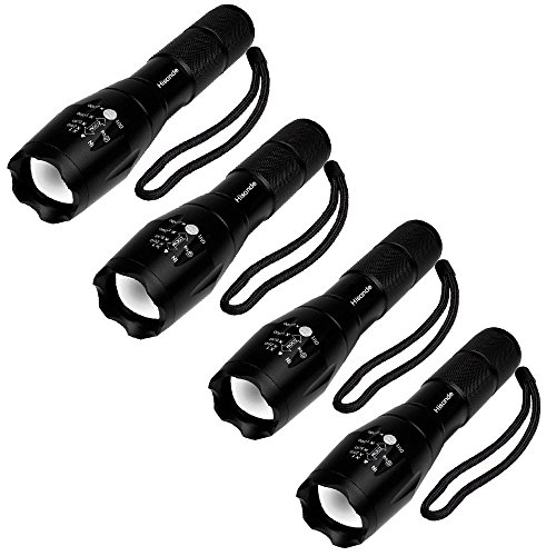 Military Grade 5 Mode High Lumens Tactical Led Waterproof Flashlight,4-Pack