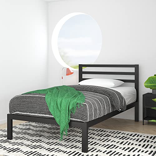 ZINUS Mia Metal Platform Bed Frame with Headboard, Wood Slat Support, No Box Spring Needed, Easy...