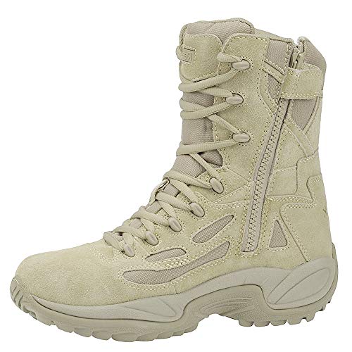 Reebok mens Rapid Response Rb Safety Toe 8' Stealth With Side Zipper Industrial Construction Boot,...