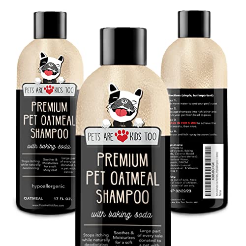 Pet Oatmeal Anti-Itch Shampoo & Conditioner in One! Smelly Puppy Dog & Cat Wash! Relief for...