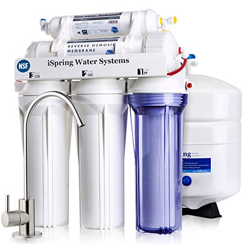 iSpring RCC7, NSF Certified, High Capacity Under Sink 5-Stage Reverse Osmosis Water Filter, RO...