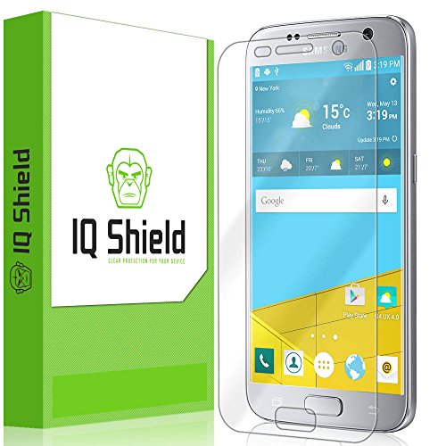 IQShield Screen Protector Compatible with Samsung Galaxy S7 (Full Coverage) Anti-Bubble Clear TPU...