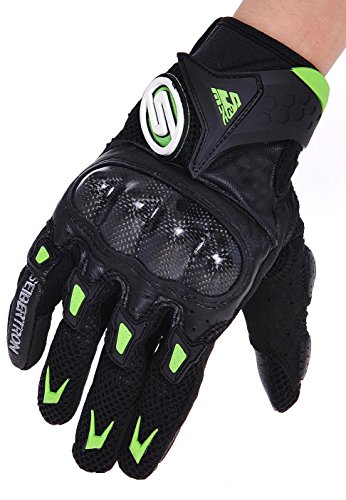 Seibertron M10 SMX-2 Air Carbon Fiber Riding Gloves Motorcycle Gloves Black/Green M