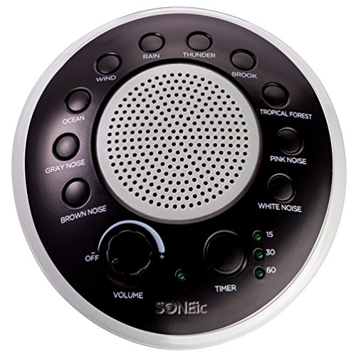 SONEic Sleep and Relaxation Sound Machine. 10 Soothing White Noise Tracks. Crystal Clear Sound,...