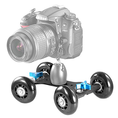 NEEWER® Tabletop Mobile Rolling Slider Dolly Car Skater Video Track Rail for Speedlite DSLR Camera...