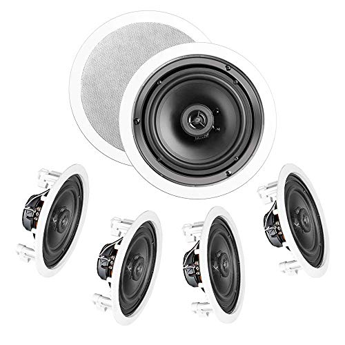 OSD Audio in-Ceiling/in-Wall Speaker Home Theater 5-Speaker Package w/Swivel Dome Tweeter Paintable...
