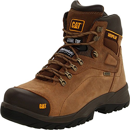 Cat Footwear Men's Diagnostic Steel-Toe Waterproof Boot, Dark Beige, 9.5