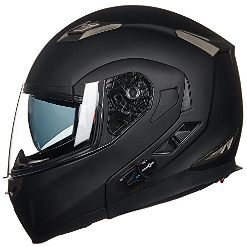 ILM Bluetooth Integrated Modular Flip up Full Face Motorcycle Helmet Sun Shield Mp3 Intercom Model...