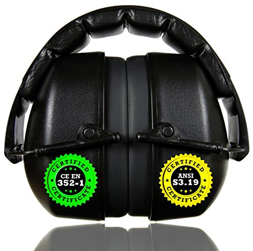 ClearArmor Safety Ear Muffs Hearing Ear Protection - 31.5 dB SNR Noise Reduction - Comfortable...