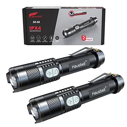 HAUSBELL Flashlights, Handheld Flashlights, Upgraded 7W Mini LED Flashlights, Tactical Flashlights...