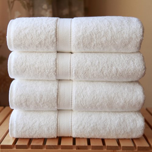 Linum Home Textiles Luxury Hotel Collection 100% Turkish Cotton Terry Bath Towels (Set of 4)