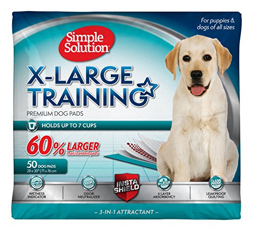 Simple Solution Extra Large Pee Pads For Dogs, XXL Puppy Potty Training Wee Wee Pad, 6 Layers Thick,...