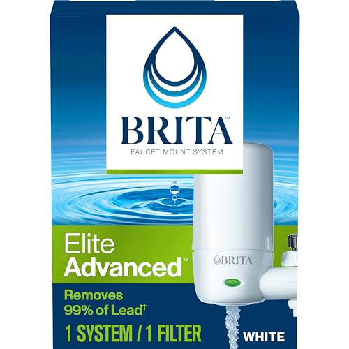 Brita Faucet Mount System, Water Faucet Filtration System with Filter Change Reminder, Reduces Lead,...