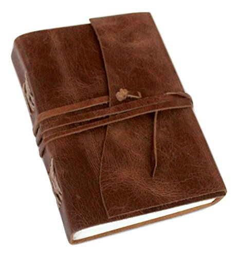 Antique Dark Brown Leather Journal Diary (Handmade)-Leather Cord Coptic bound