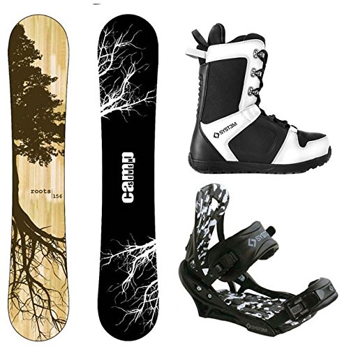 Camp Seven Roots CRC and APX Complete Men's Snowboard Package (163 cm Wide, Boot Size 13)